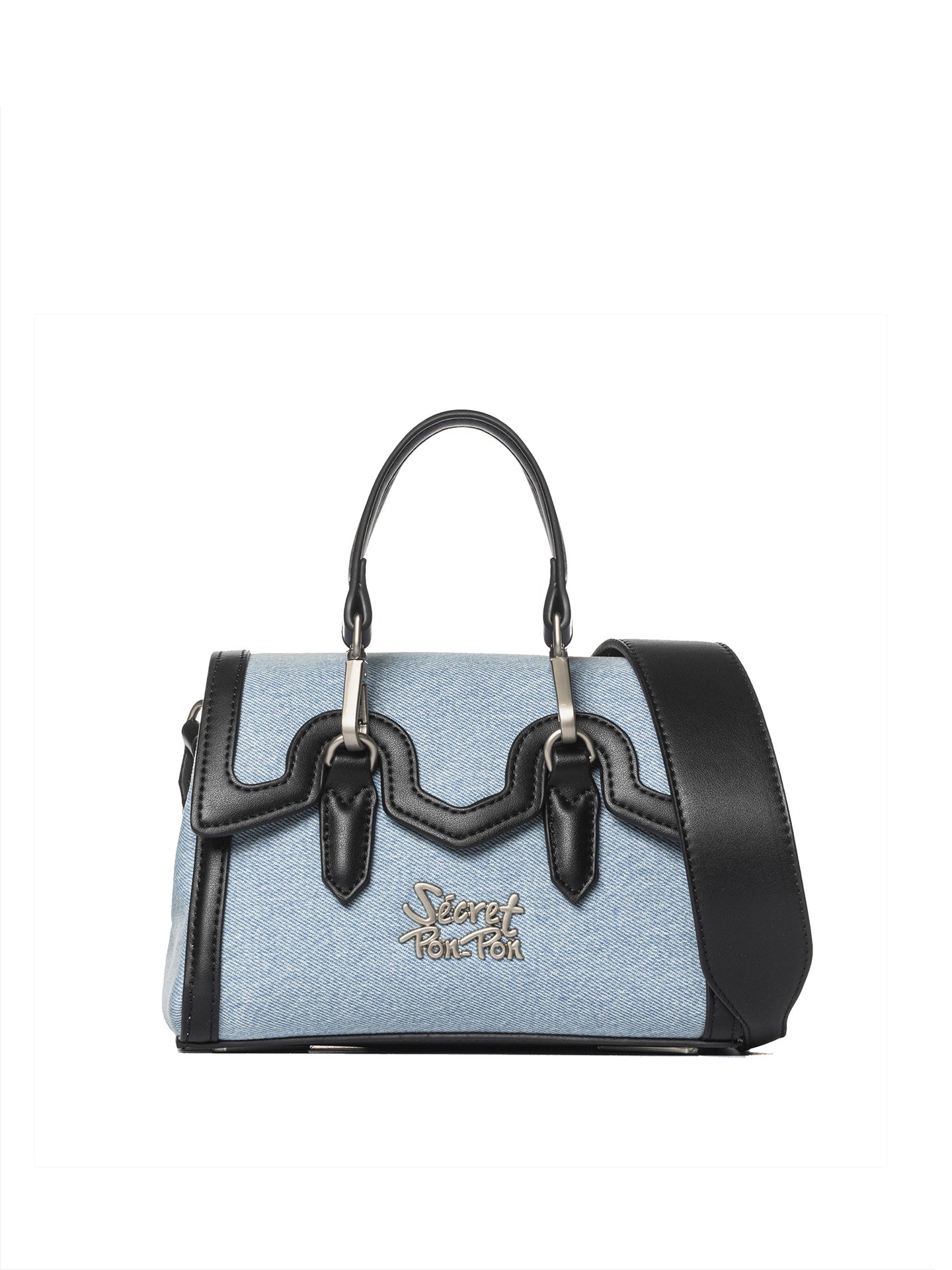 Borsa a Mano in Polyurethane Blu