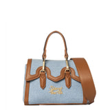 Borsa a Mano in Polyurethane Blu