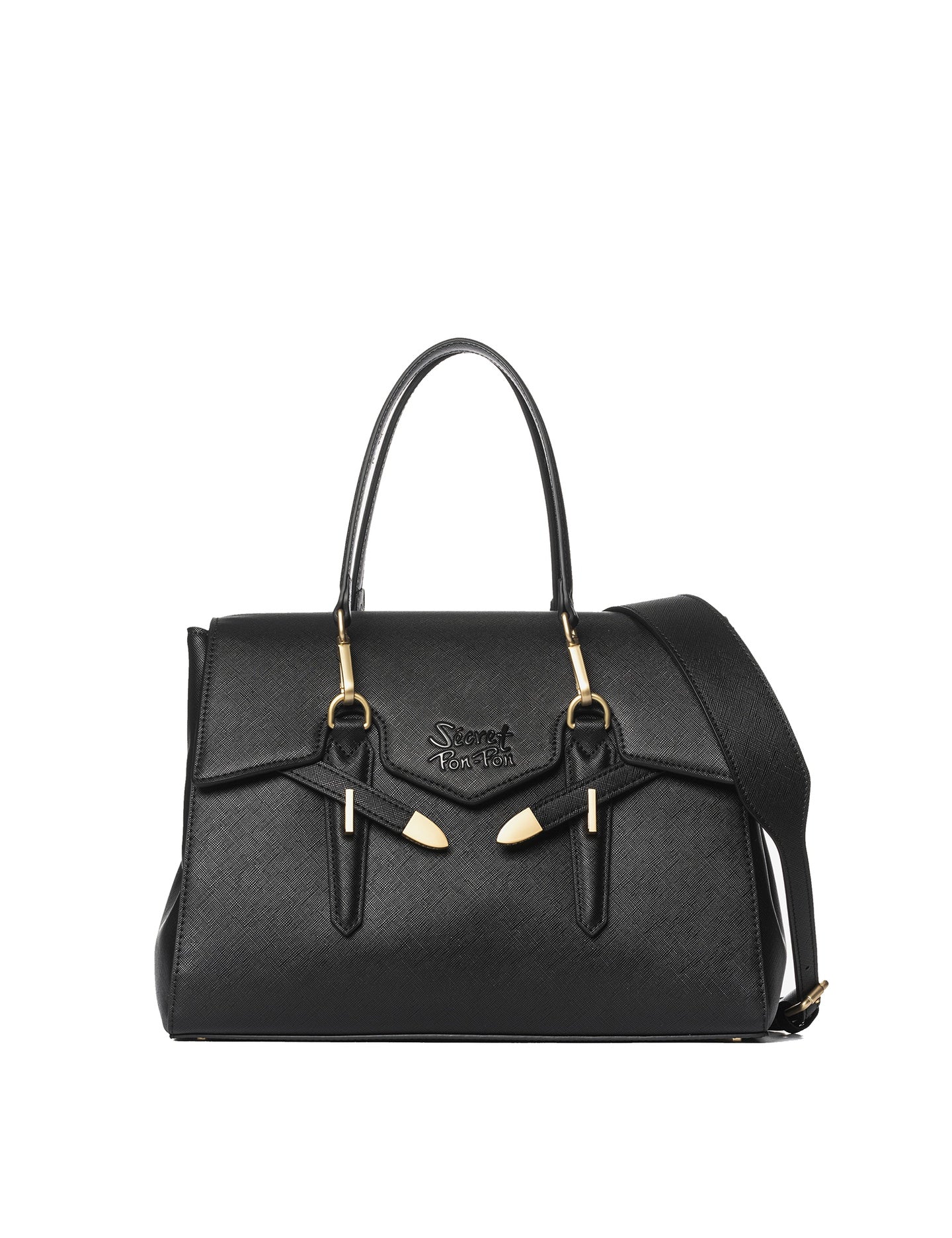 Borsa a Mano in Polyurethane Nero