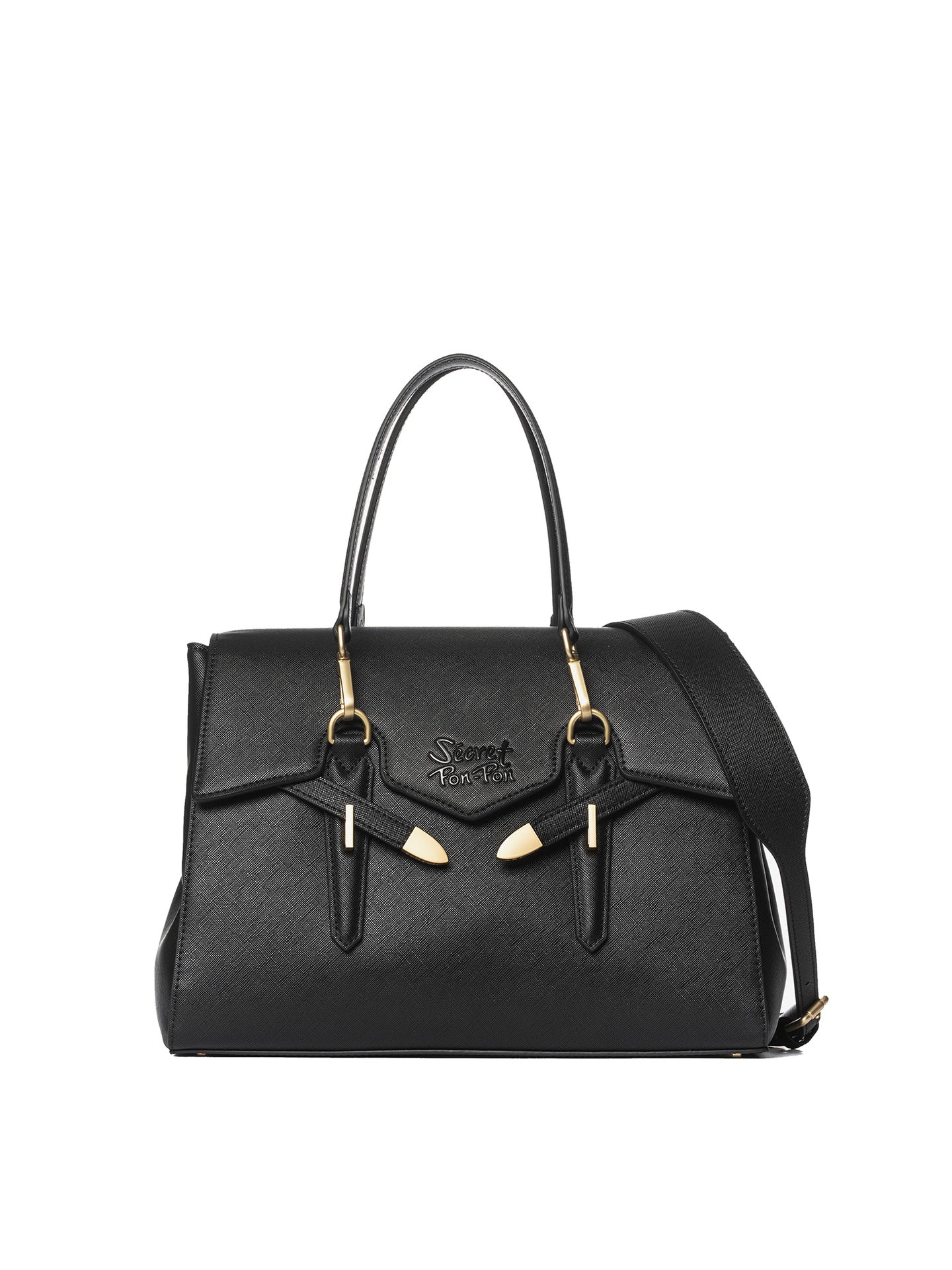 Borsa a Mano in Polyurethane Nero
