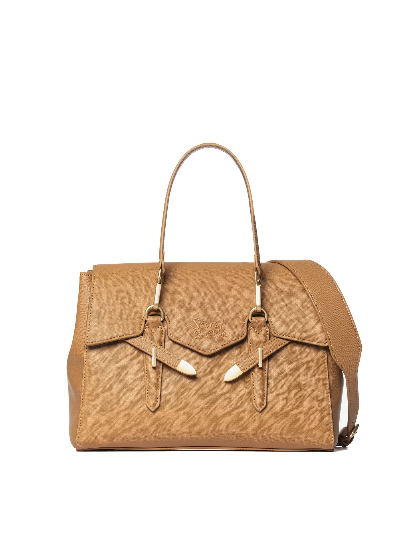 Borsa a Mano in Polyurethane Cognac