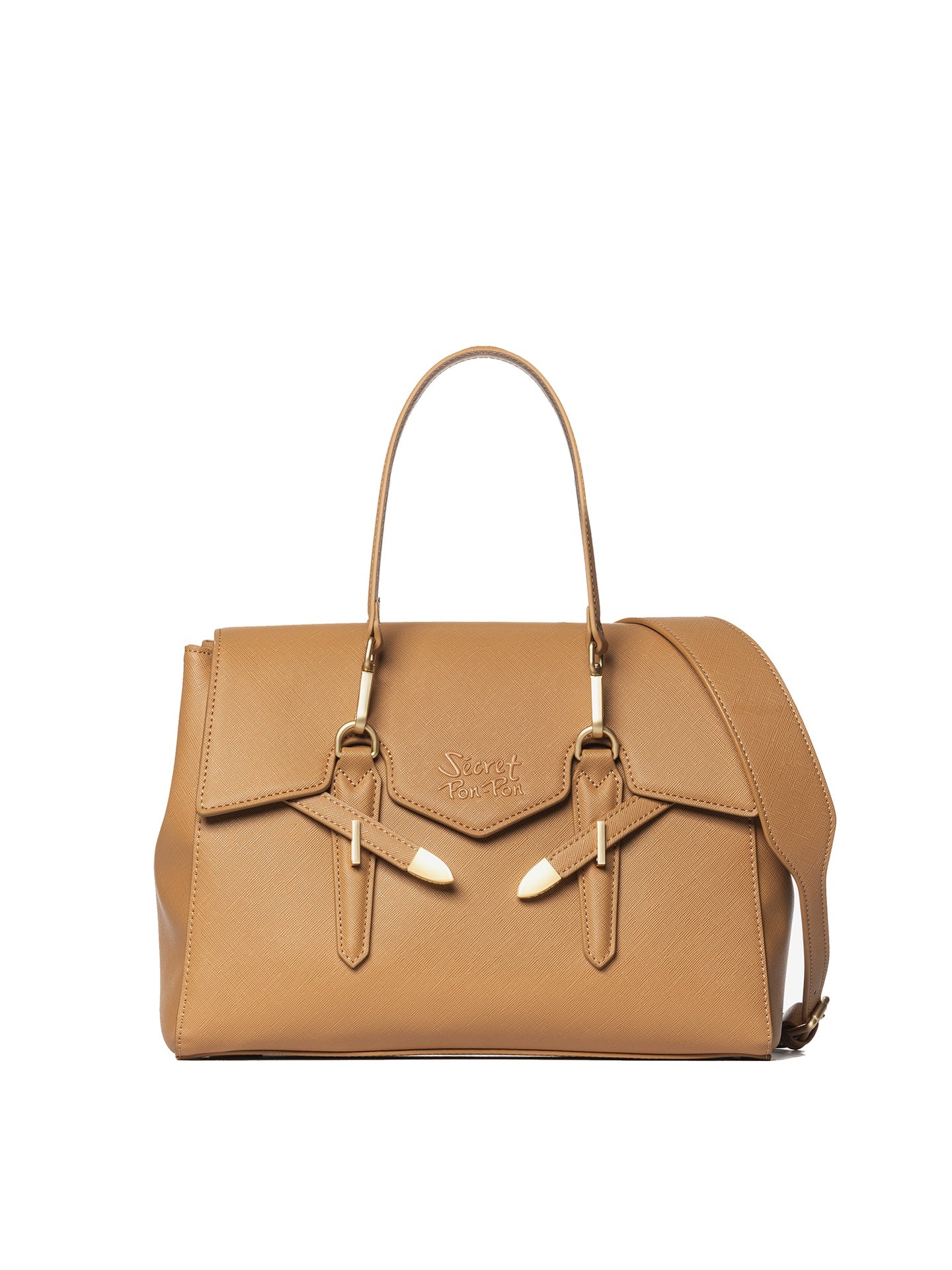 Borsa a Mano in Polyurethane Cognac