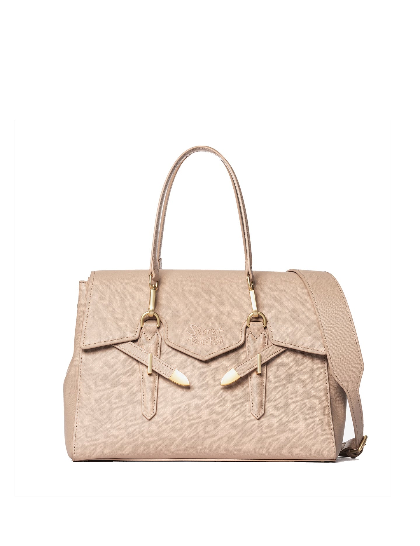 Borsa a Mano in Polyurethane Rosa Antico