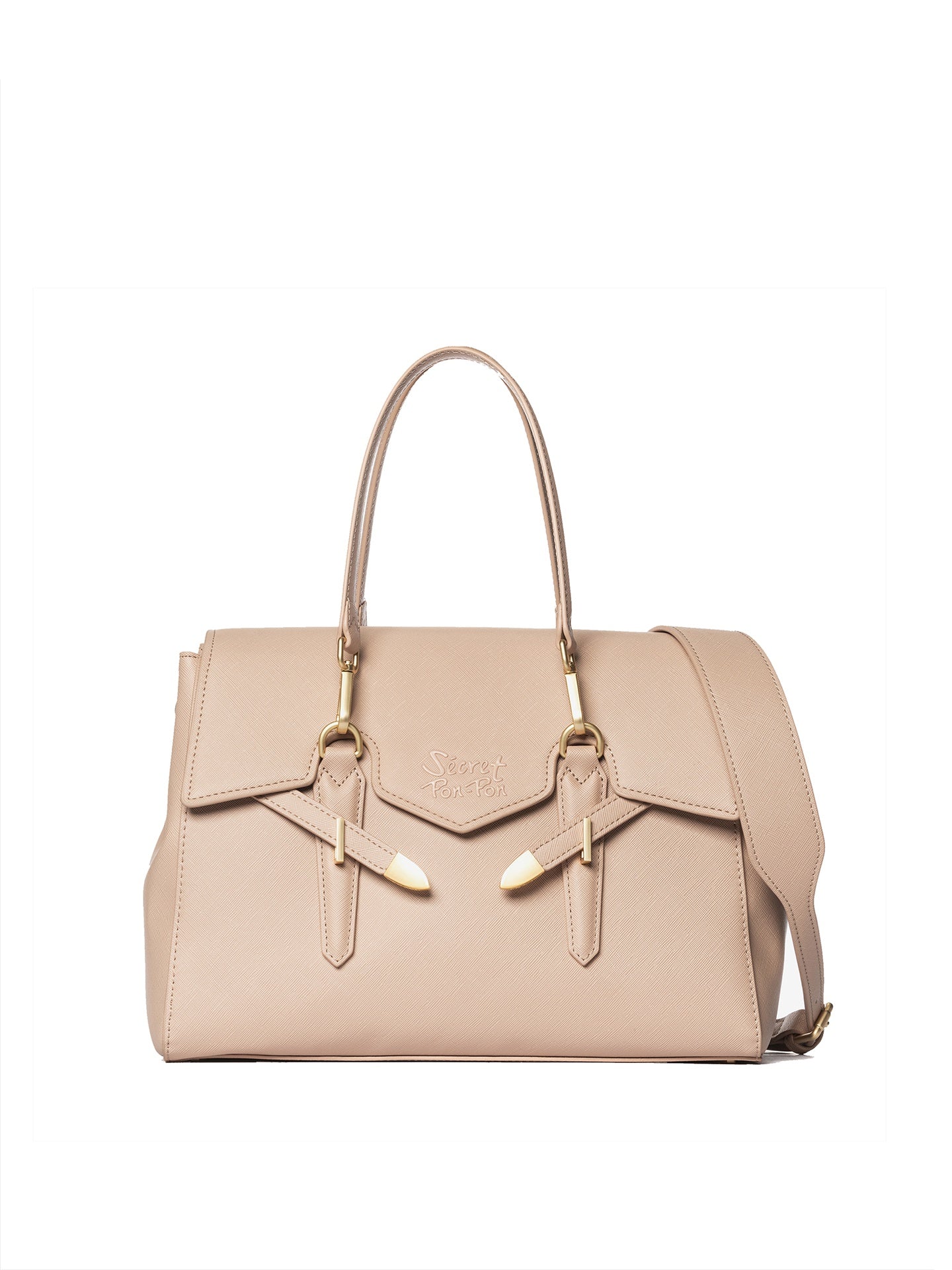 Borsa a Mano in Polyurethane Rosa Antico