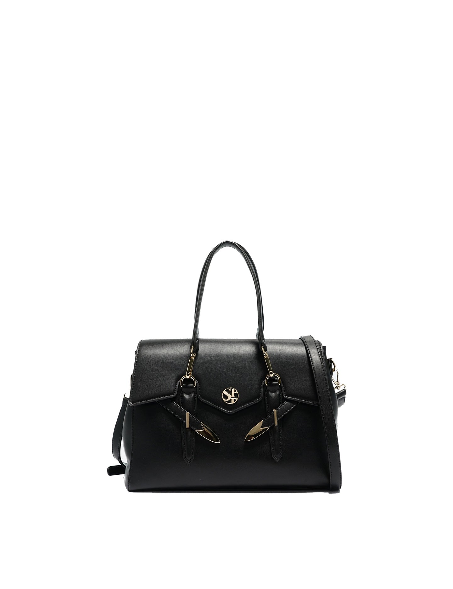 Borsa a Mano in Polyurethane Nero