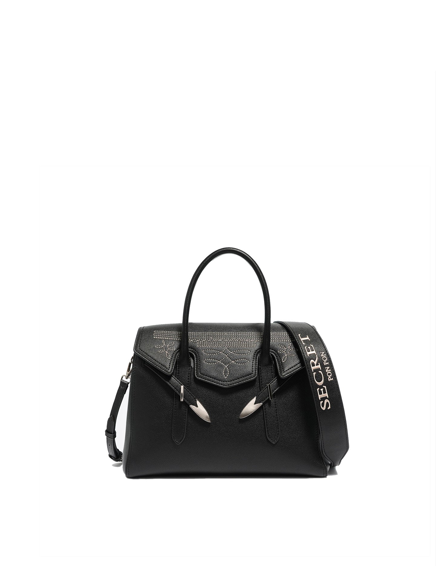 Borsa a Mano in Polyurethane Bianco