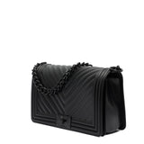 Borsa a mano da donna 100% PVC FLAT M-BLACK Marc Ellis