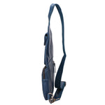Marsupio da uomo in vera pelle Casual HILB-3338-BLU Hill Burry
