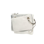 Luna Borsa a tracolla da donna Vera pelle 189034-BIANCO+ARGENTO Gave Lux