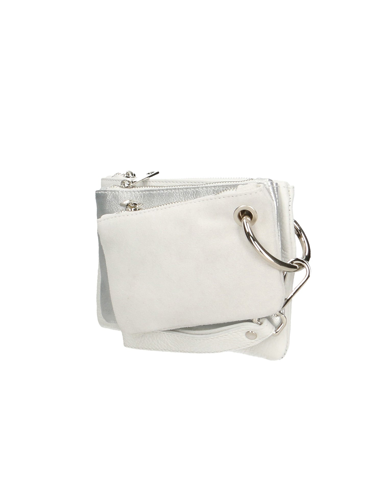 Luna Borsa a tracolla da donna Vera pelle 189034-BIANCO+ARGENTO Gave Lux