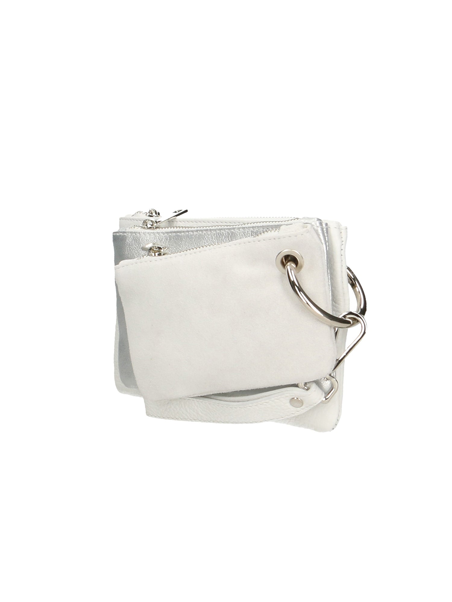 Luna Borsa a tracolla da donna Vera pelle 189034-BIANCO+ARGENTO Gave Lux