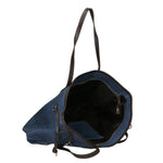 Emiliana Borsa a spalla da donna Vera pelle 80061-BLU JEANS Gave Lux
