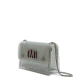 Borsa a mano da donna 100% Pvc FLAT SUPERMEE M-BLACK + LIGHT GOLD Marc Ellis