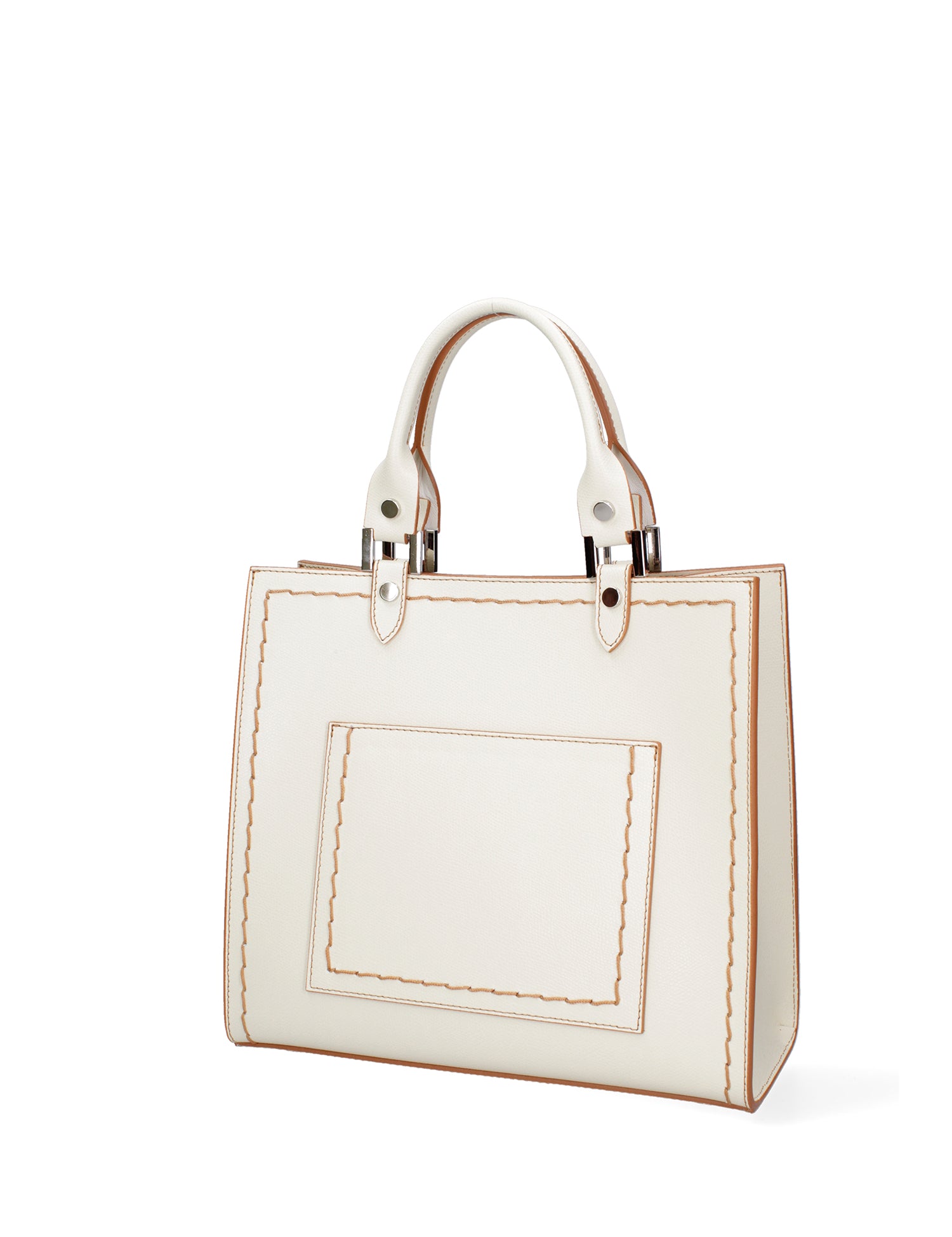 Borsa a mano da donna 100% vera pelle 07262-P 602 BEIGE Roberta Rossi