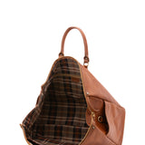 Borsa da viaggio unisex vera pelle 100% cotone 4546-MIELE Alessia Firenze