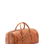 Borsa da viaggio unisex in vera pelle 100% cotone 4514-MIELE Alessia Firenze