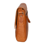 Borsa a tracolla uomo in vera pelle RFID HILB-3336-CUOIO Hill Burry