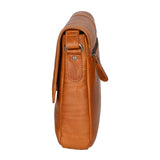 Borsa a tracolla uomo in vera pelle RFID HILB-3336-CUOIO Hill Burry