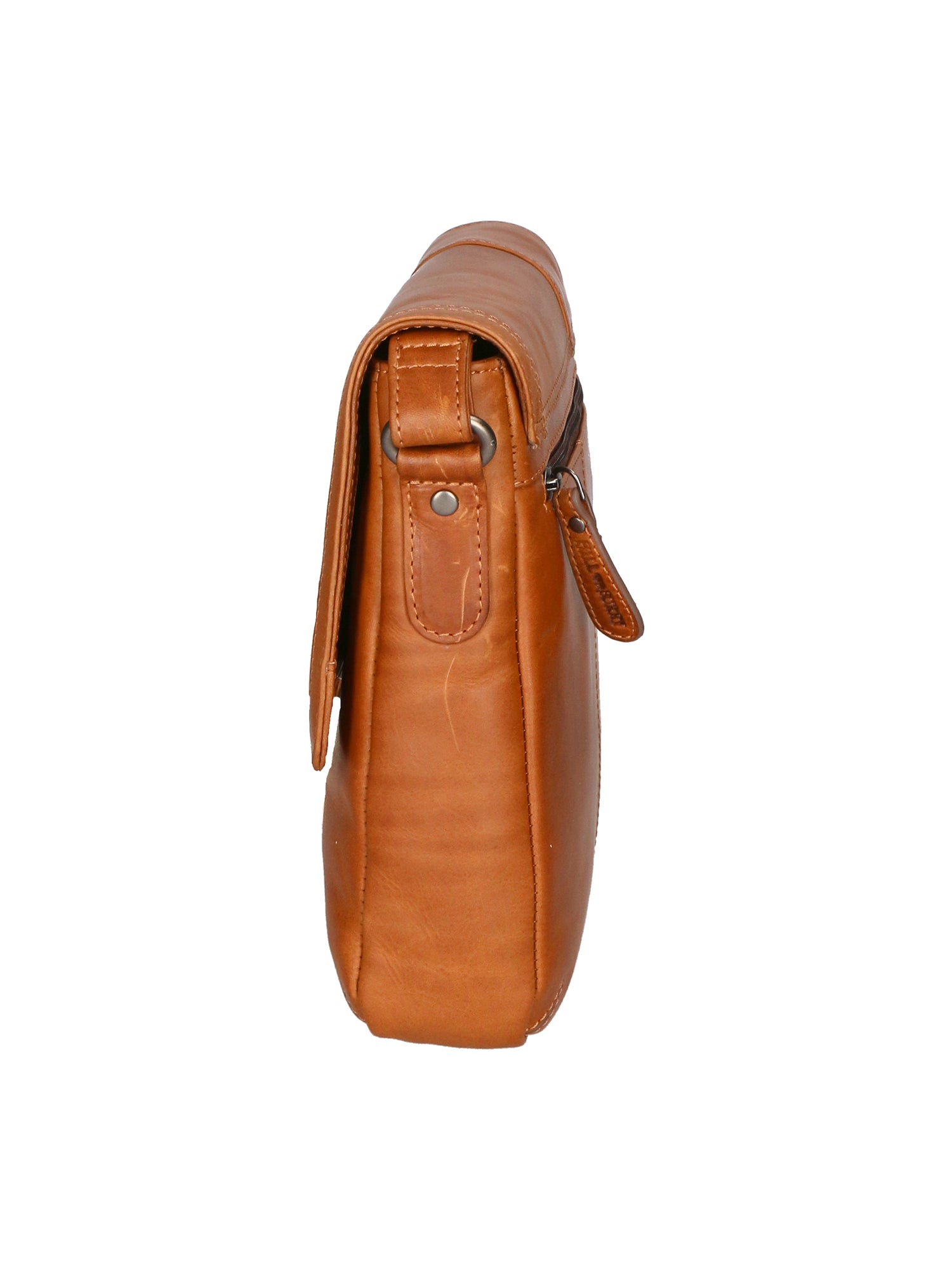 Borsa a tracolla uomo in vera pelle RFID HILB-3336-CUOIO Hill Burry
