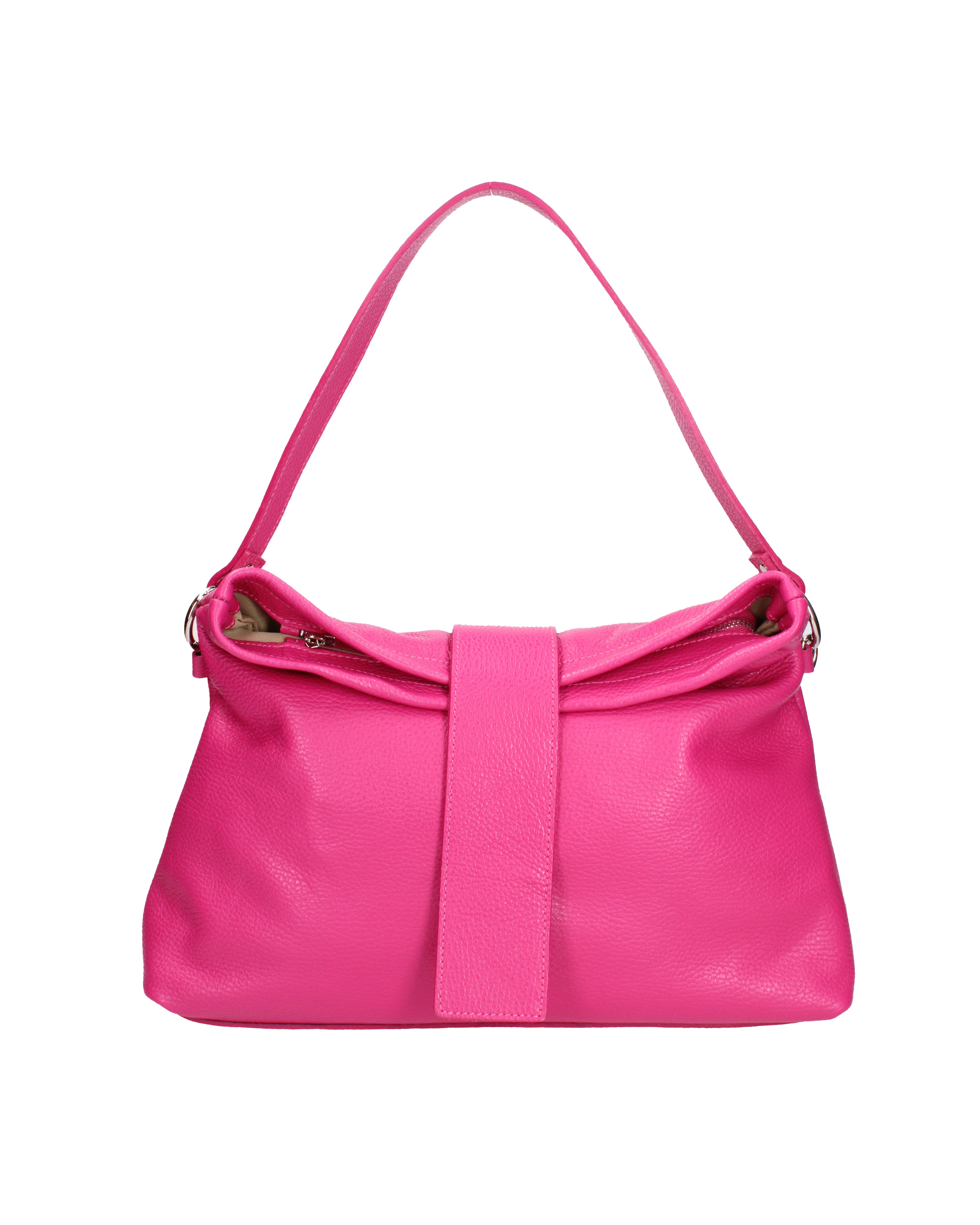 Grace Borsa a spalla da donna Vera pelle 07158-D02 FUXIA Viola Castellani