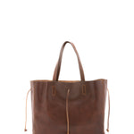 Borsa a mano unisex vera pelle Made in Italy 4611-TESTA DI MORO Alessia Firenze