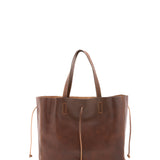 Borsa a mano unisex vera pelle Made in Italy 4611-TESTA DI MORO Alessia Firenze