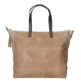 Emerenziana Borsa a spalla da donna Vera pelle 80058-TAUPE Gave Lux