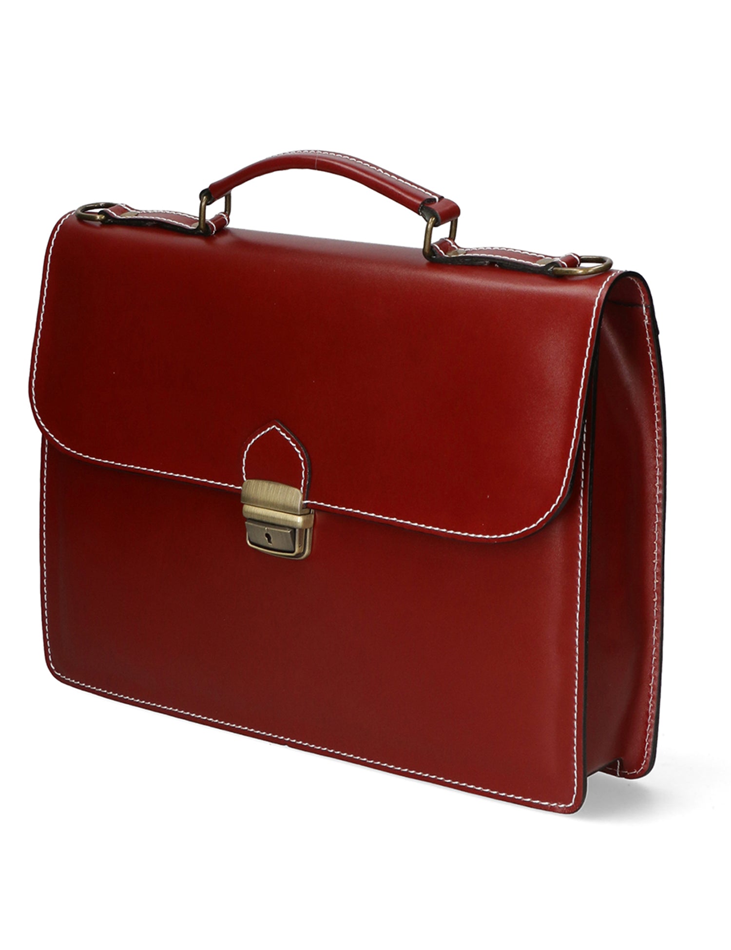 Dafne Borsa da lavoro unisex Vera pelle 7004-ROSSO Gave Lux