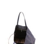 Borsa a mano unisex vera pelle Made in Italy 4611-BLU Alessia Firenze