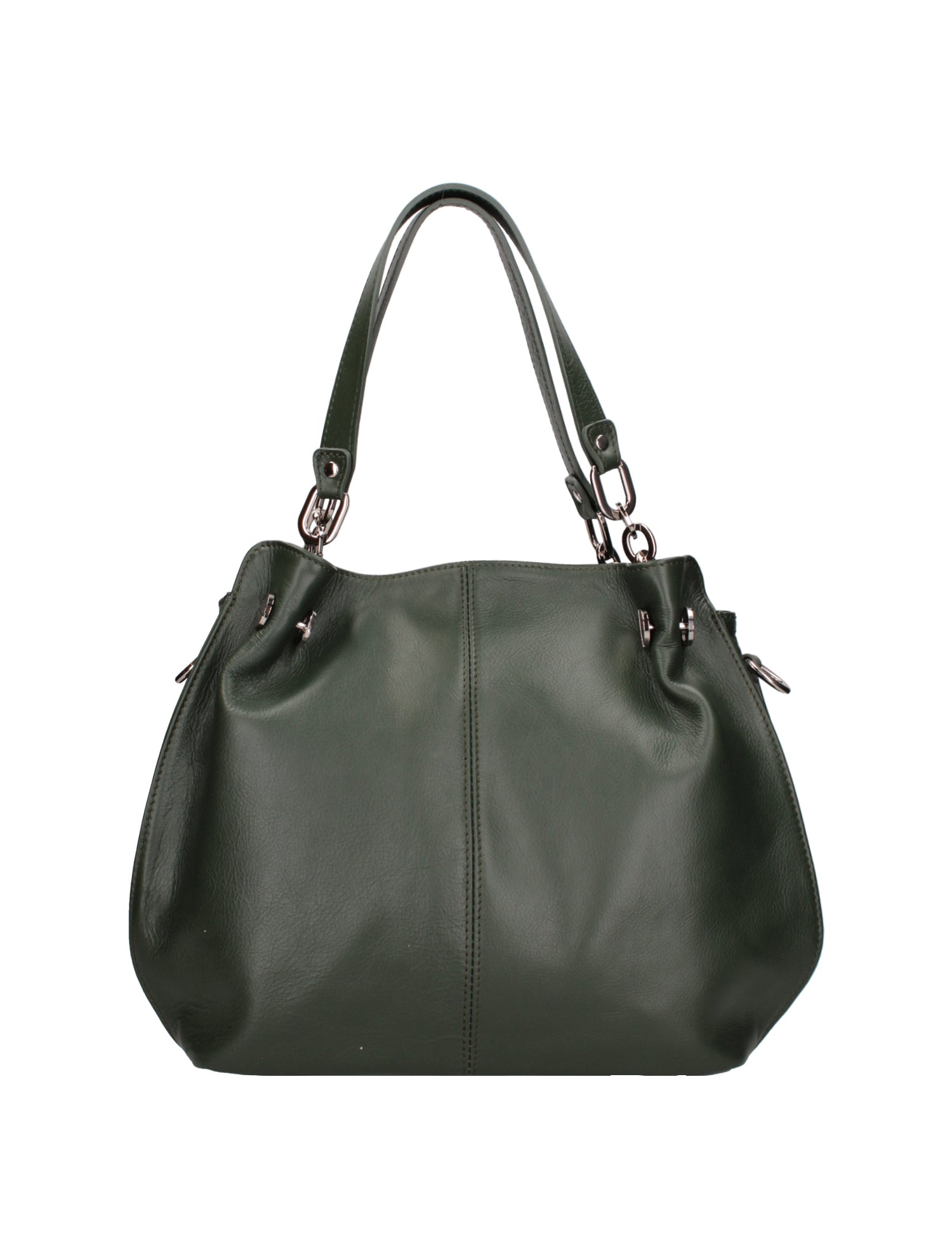 Ereba Borsa a mano da donna Made in Italy 100% pelle 3305-S14 VERDE SCURO Gave Lux