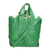 Borsa a mano da donna Vera pelle MYB-7055-SS-VERDE+BEIGE My Best Bag