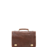 Borsa a mano unisex in vera pelle Made in Italy 4512-TESTA DI MORO Alessia Firenze