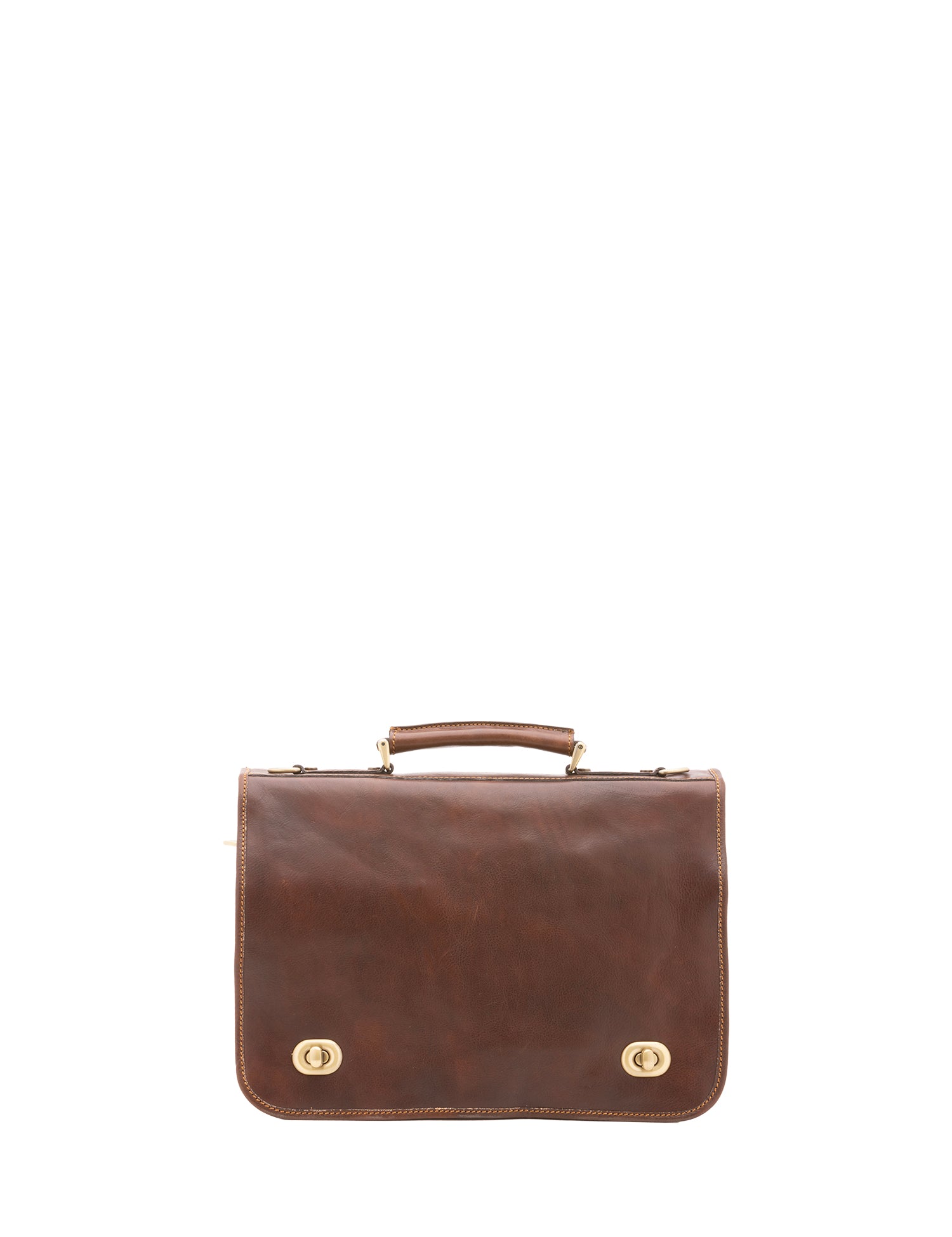 Borsa a mano unisex in vera pelle Made in Italy 4512-TESTA DI MORO Alessia Firenze
