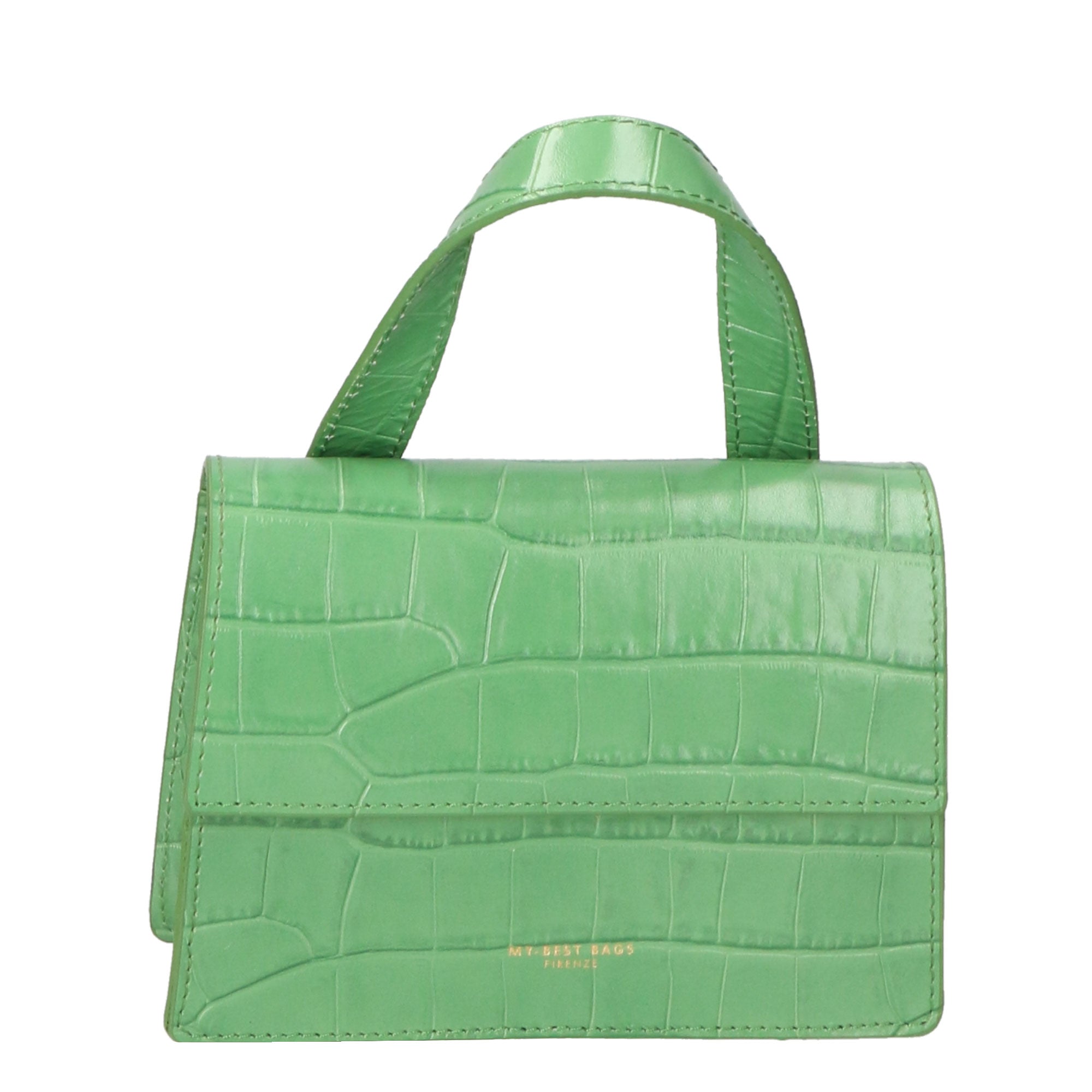 Borsa a mano da donna Pelle goffrata MYB-7036-SS-C47 VERDE My Best Bag