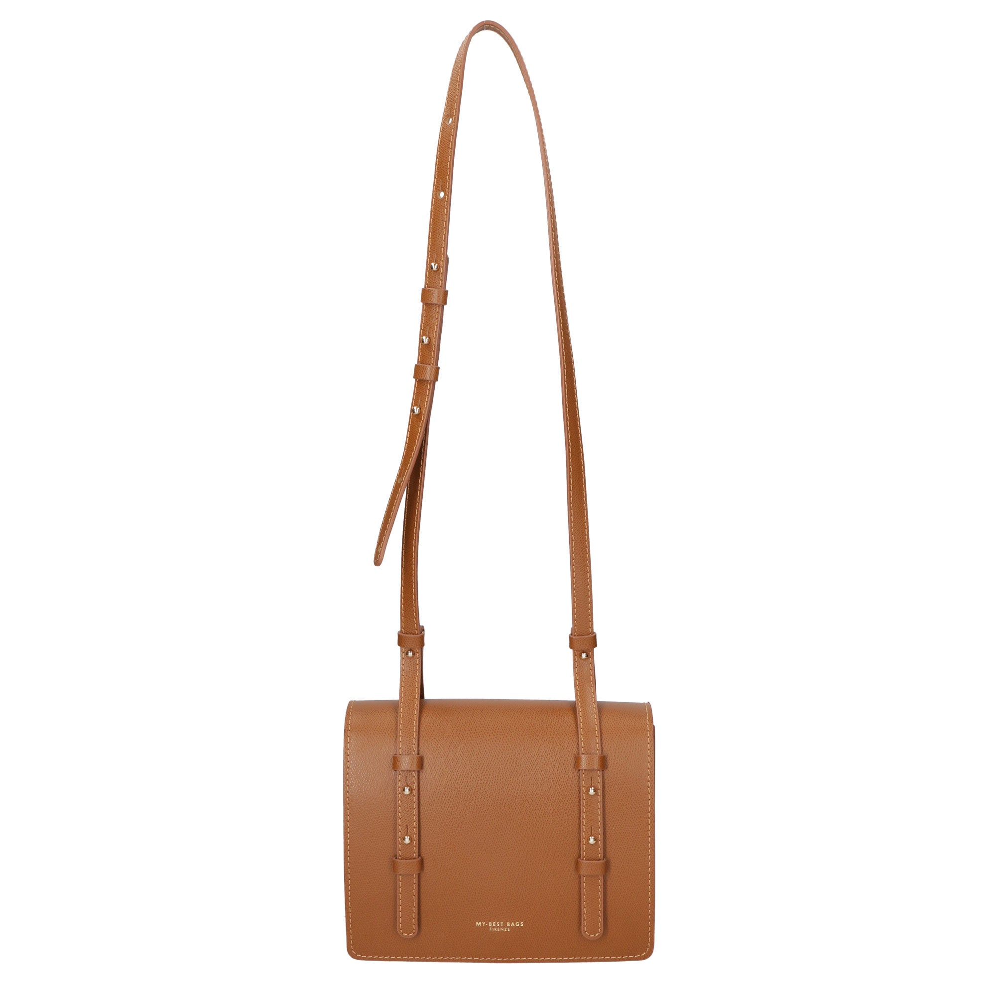 Borsa a tracolla da donna 100% pelle MYB-8003-FW-CUOIO My Best Bag