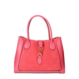 Jordana women's handbag in genuine leather, made in Italy, 35x25.5x15 cm