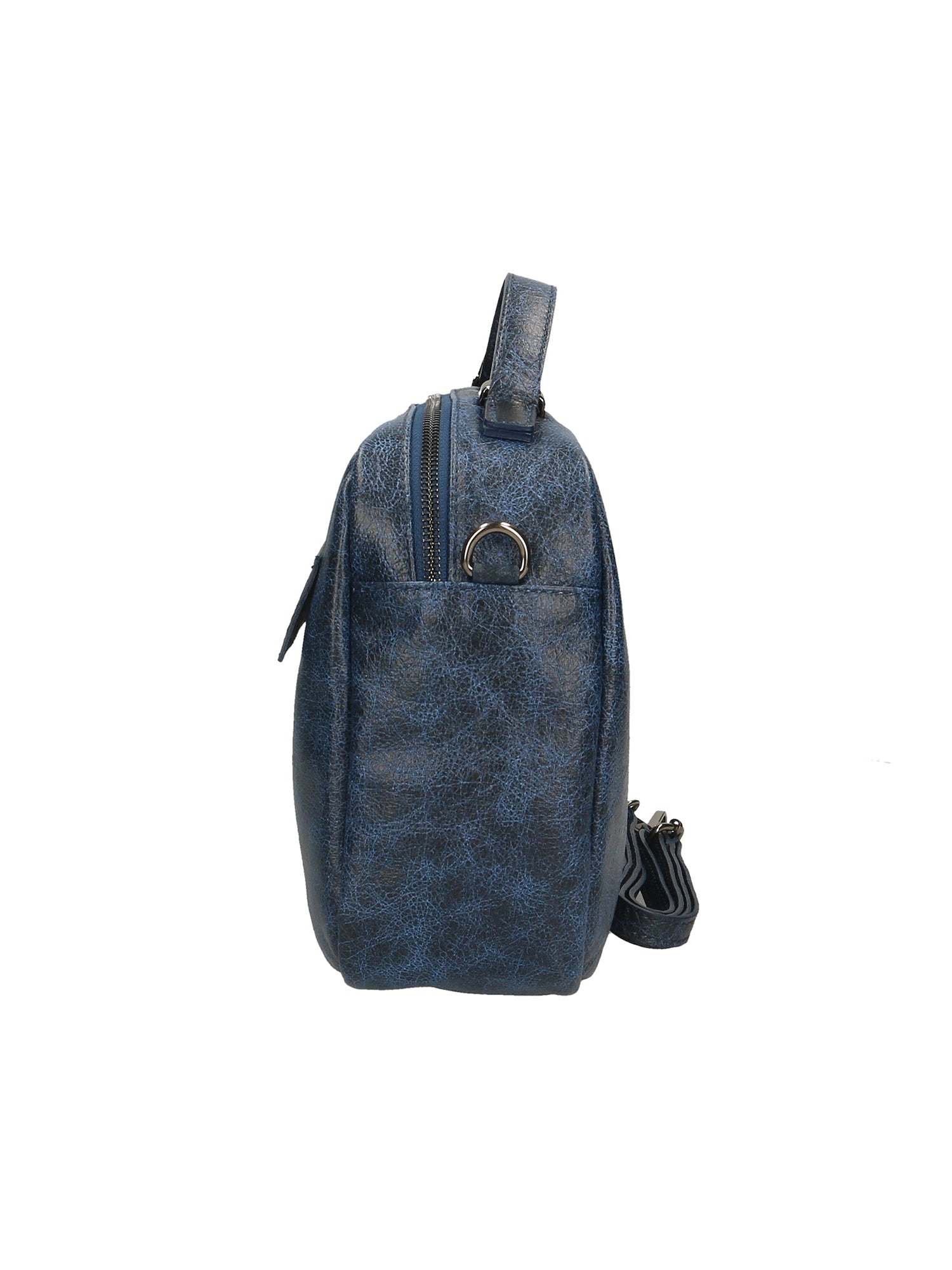 Vera Pelle 6542-BLU BLUE Borsa a mano unisex Modello Avelon Gave Lux