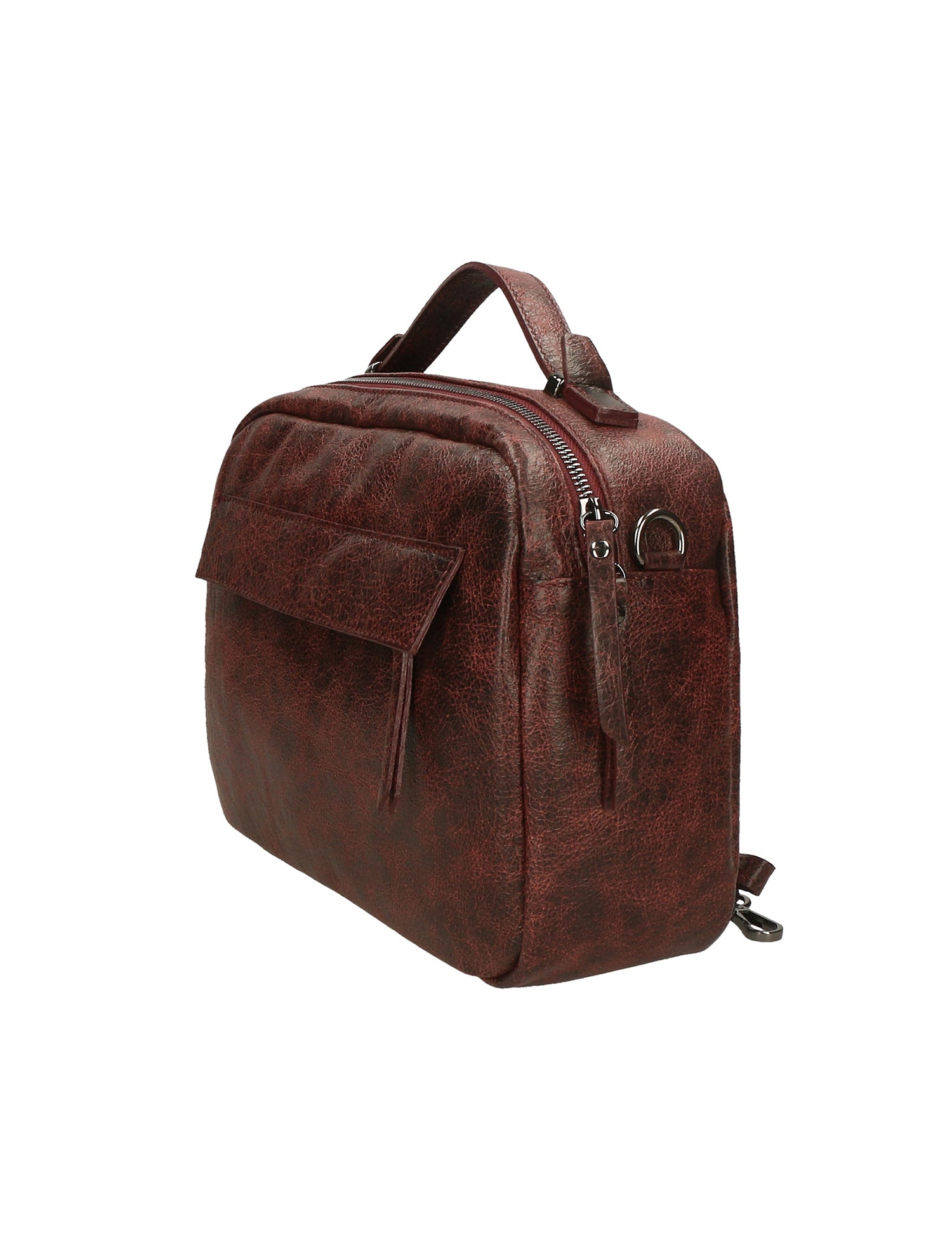 Vera Pelle 6542-BORDO BORDEUX Borsa a mano unisex Modello Avelon Gave Lux