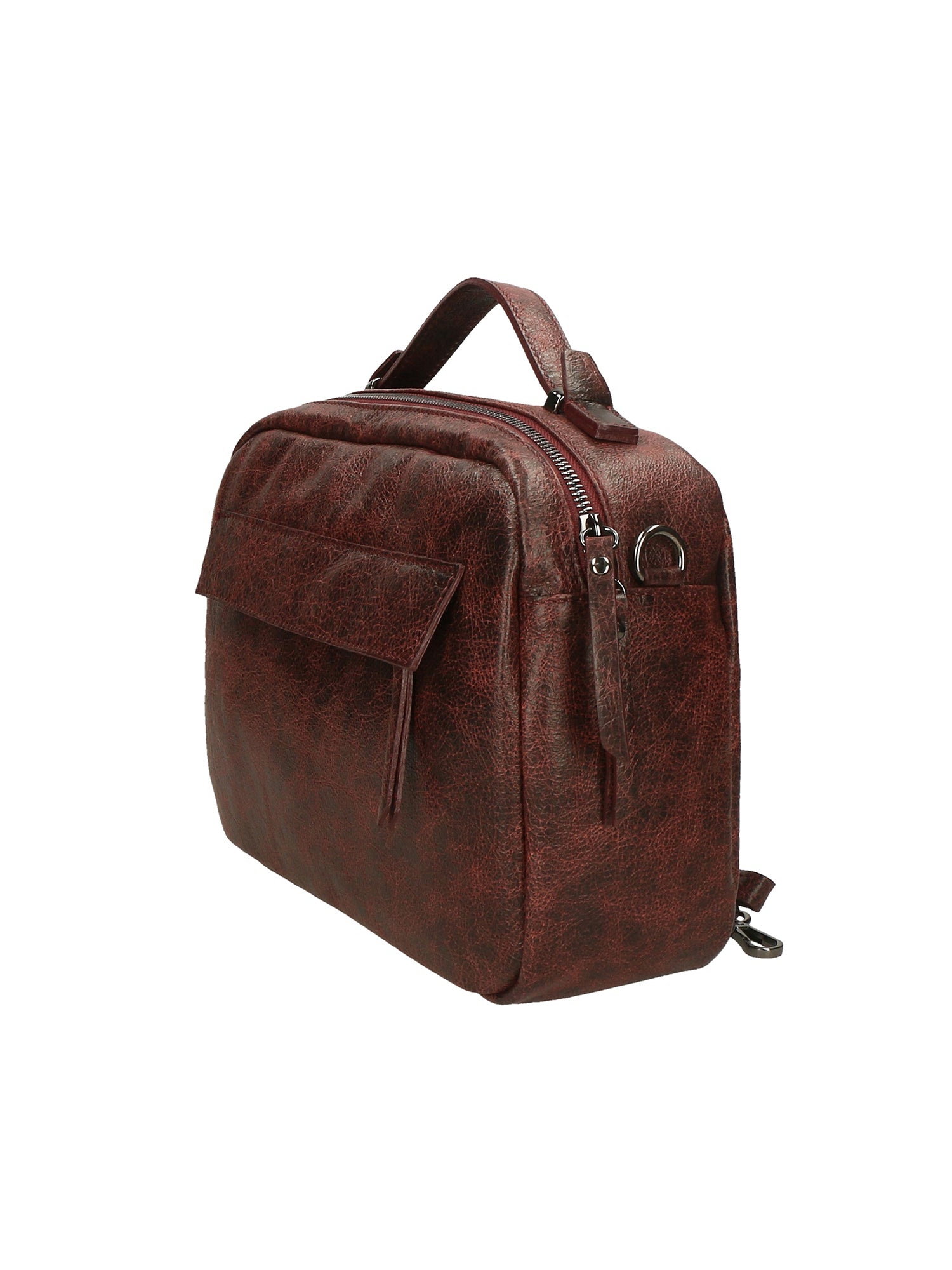 Vera Pelle 6542-BORDO BORDEUX Borsa a mano unisex Modello Avelon Gave Lux