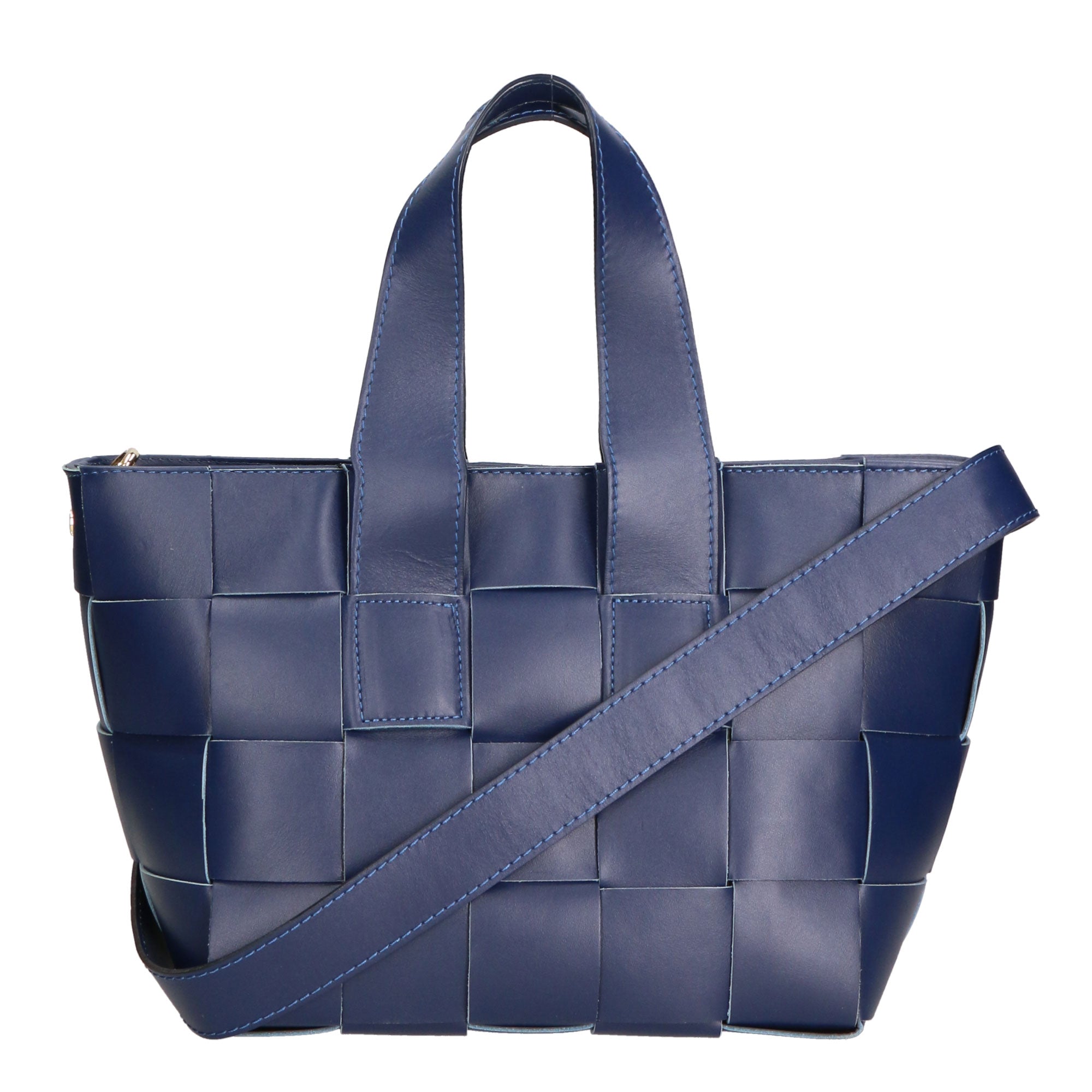 Borsa a mano da donna 100% vera pelle MYB-6025-FW-8864 BLU My Best Bag