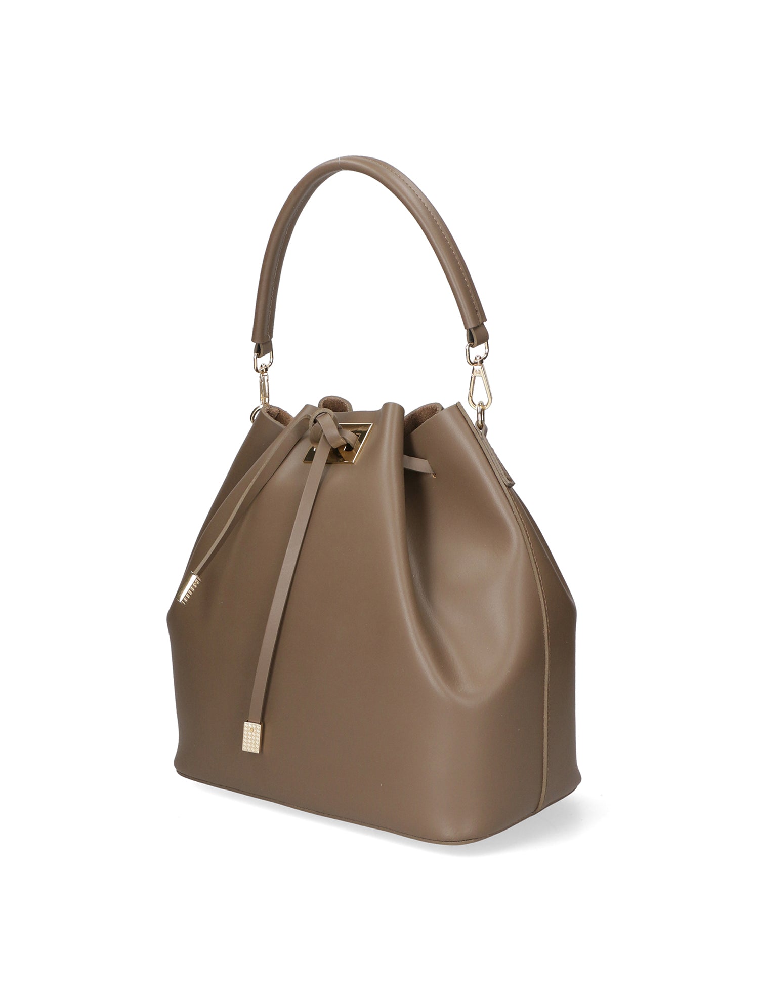 Erina Borsa a mano da donna Vera pelle 8073-L134 TAUPE SCURO Gave Lux
