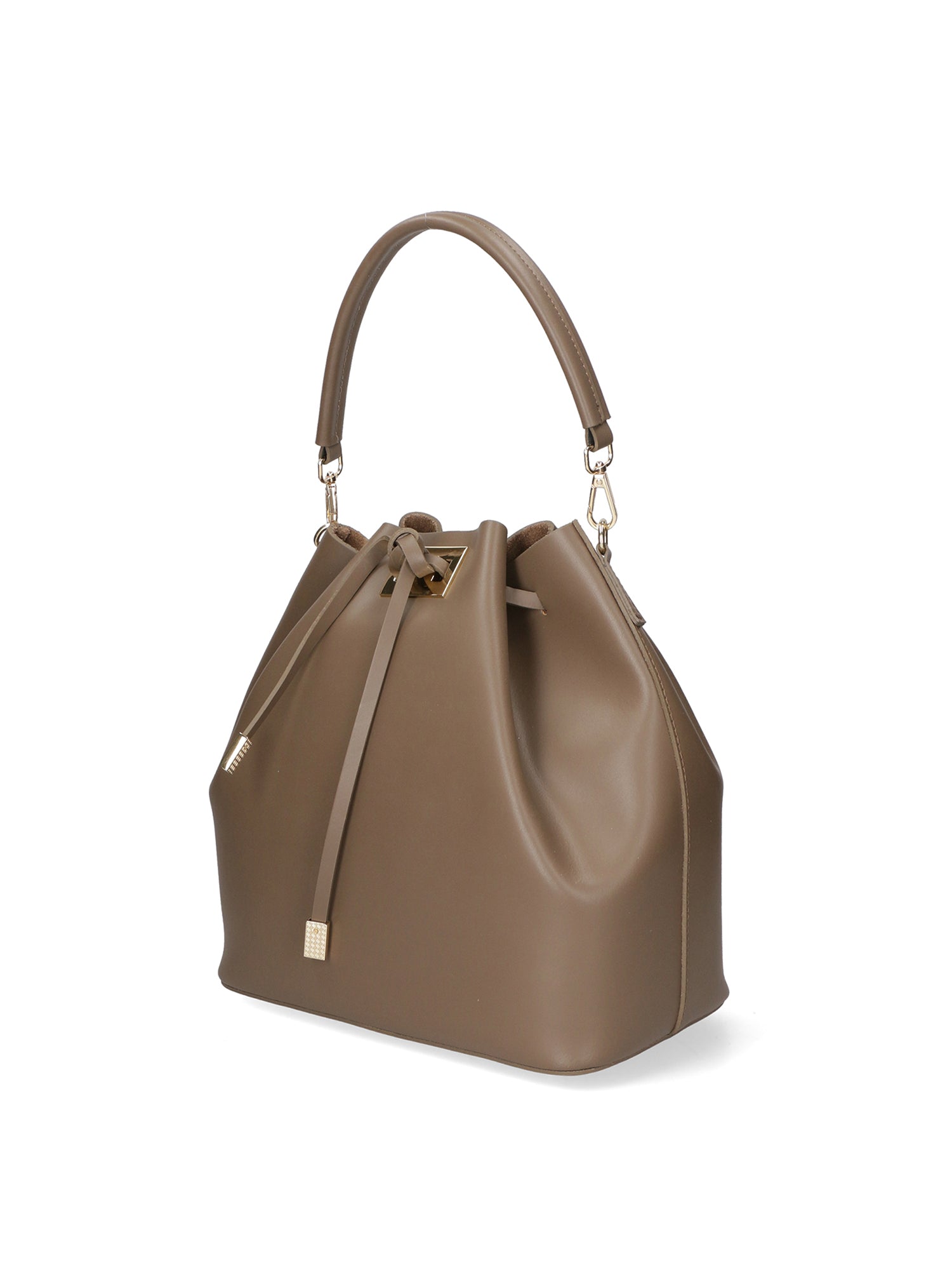 Erina Borsa a mano da donna Vera pelle 8073-L134 TAUPE SCURO Gave Lux