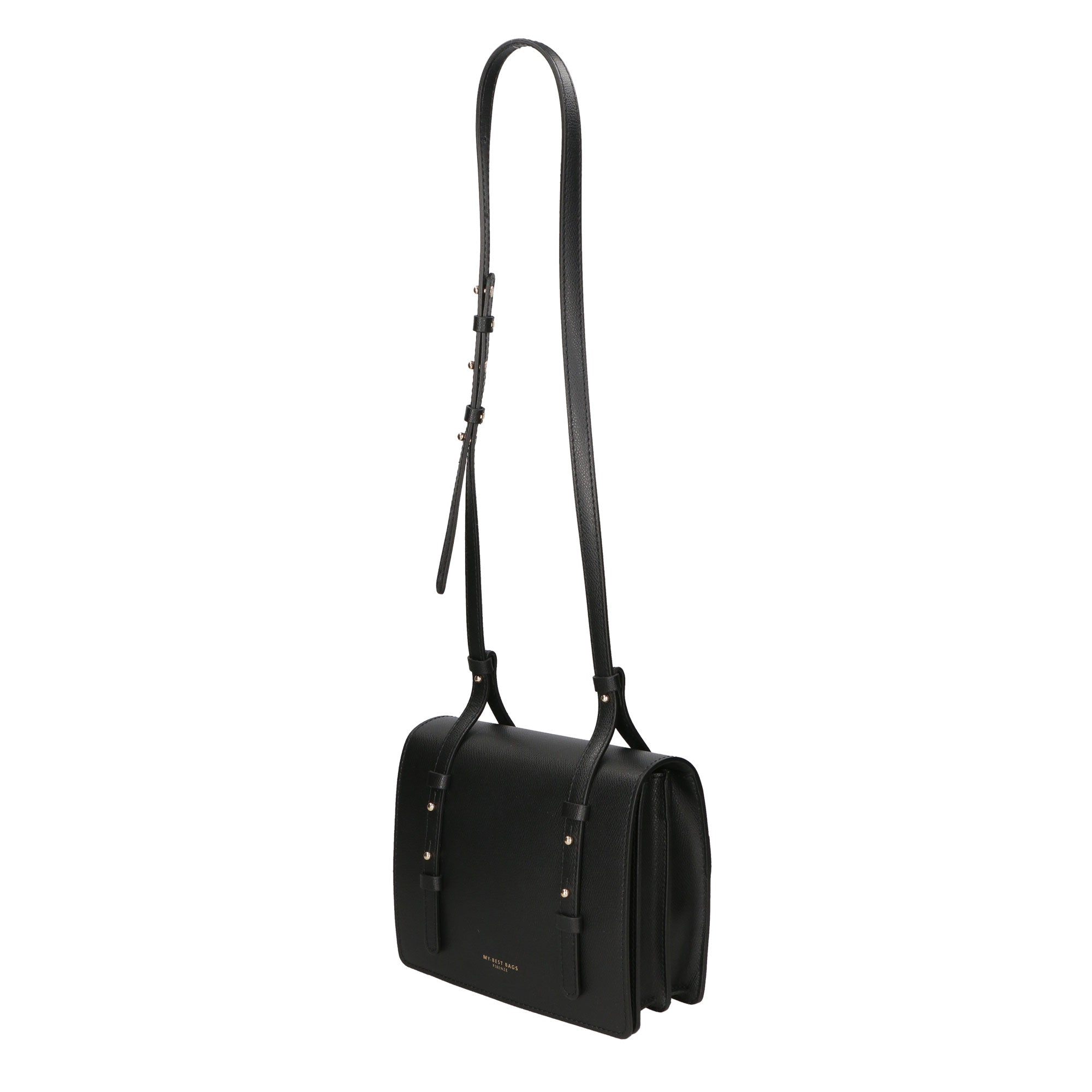 Borsa a tracolla da donna 100% pelle MYB-8003-FW-NERO My Best Bag