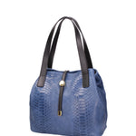 Clarissa Borsa a mano da donna Vera pelle 5276-012 BLU JEANS Gave Lux