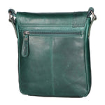 Borsa a tracolla da uomo Vera pelle RFID HILB-6154-PETROLIO Hill Burry