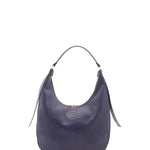 Borsa a spalla da donna 100% vera pelle 4607-BLU Alessia Firenze