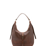 Borsa a spalla da donna 100% vera pelle 4607-TESTA DI MORO Alessia Firenze