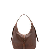 Borsa a spalla da donna 100% vera pelle 4607-TESTA DI MORO Alessia Firenze