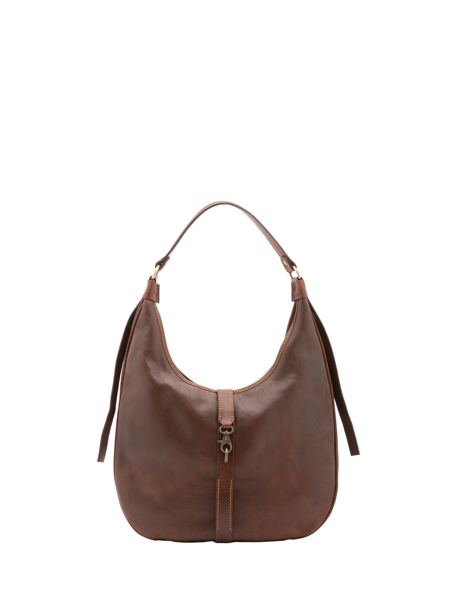 Borsa a spalla da donna 100% vera pelle 4607-TESTA DI MORO Alessia Firenze
