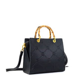 Borsa a mano da donna 100% pelle vegana PU GGB019BLK Gabriella G Firenze